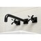 Kingston Brass KS6050ZX Wall Mount Tub Faucet, Matte Black KS6050ZX - alternate 2